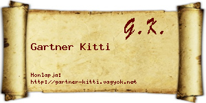 Gartner Kitti névjegykártya